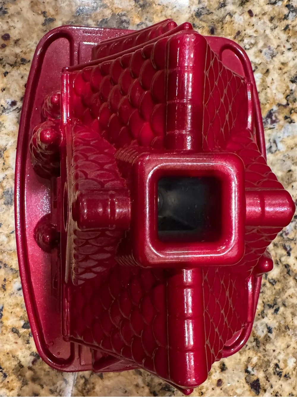 Nordicware Festive Red Gingerbread House Cast Heavy Duty Bundt Cake Mold